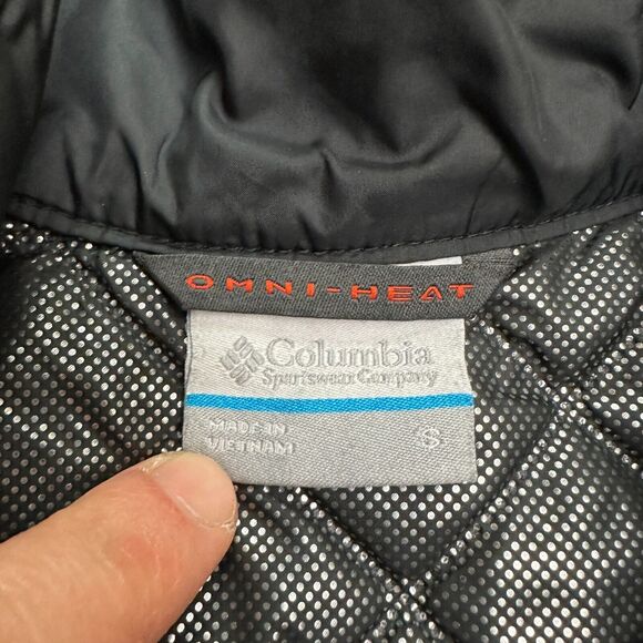 Columbia Omni Heat Quilted Jacket Womens Small Black Full Zip Pockets Outdoor - Picture 12 of 16